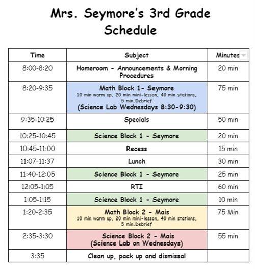 Schedule
